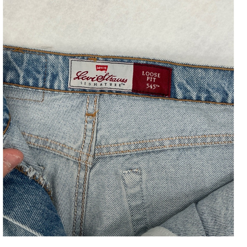 Levi Strauss Signature 545 Jeans Mens 31x30 Light Blue Loose Fit Denim - Picture 6 of 10